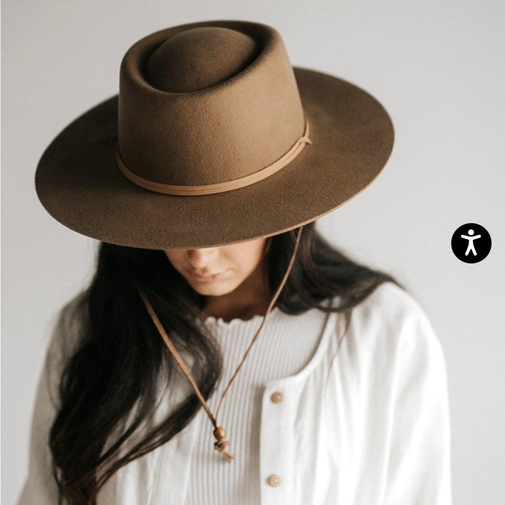 WREN FLAT BRIM TELESCOPE HAT - BROWN - 57